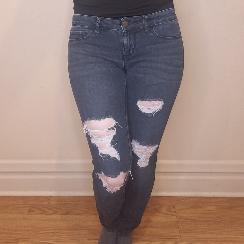 Bullhead Black denim legging skinny jeans size 1